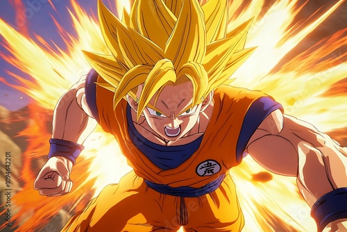 Super Saiyan Goku Powerful Anime Character photo