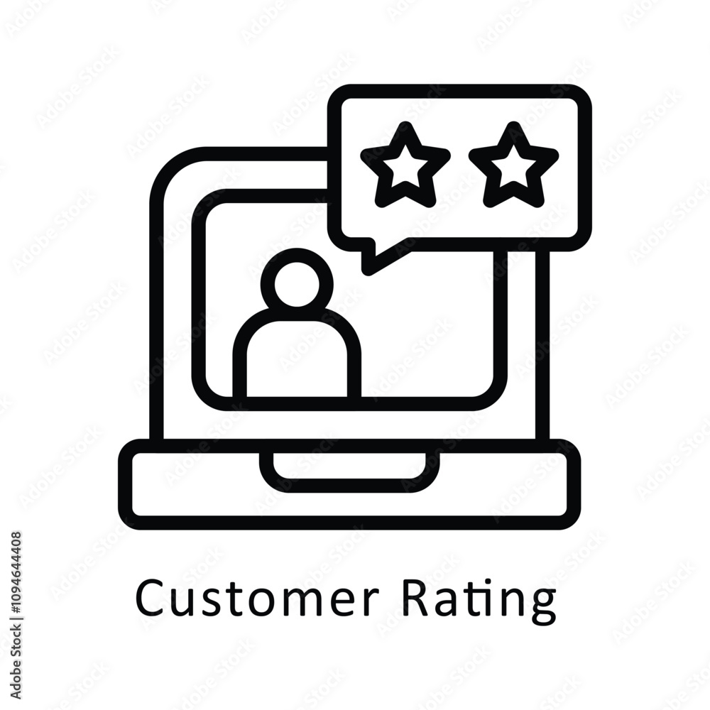 Customer Rating vector Outline Icon... .. Eps 10 file Customer Rating vector Outline Icon... .. Eps 10 file