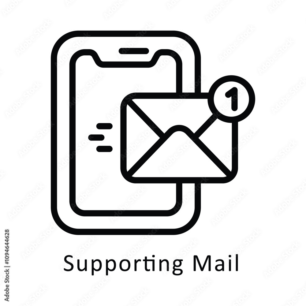 Supporting Mail vector Outline Icon... .. Eps 10 file Supporting Mail vector Outline Icon... .. Eps 10 file