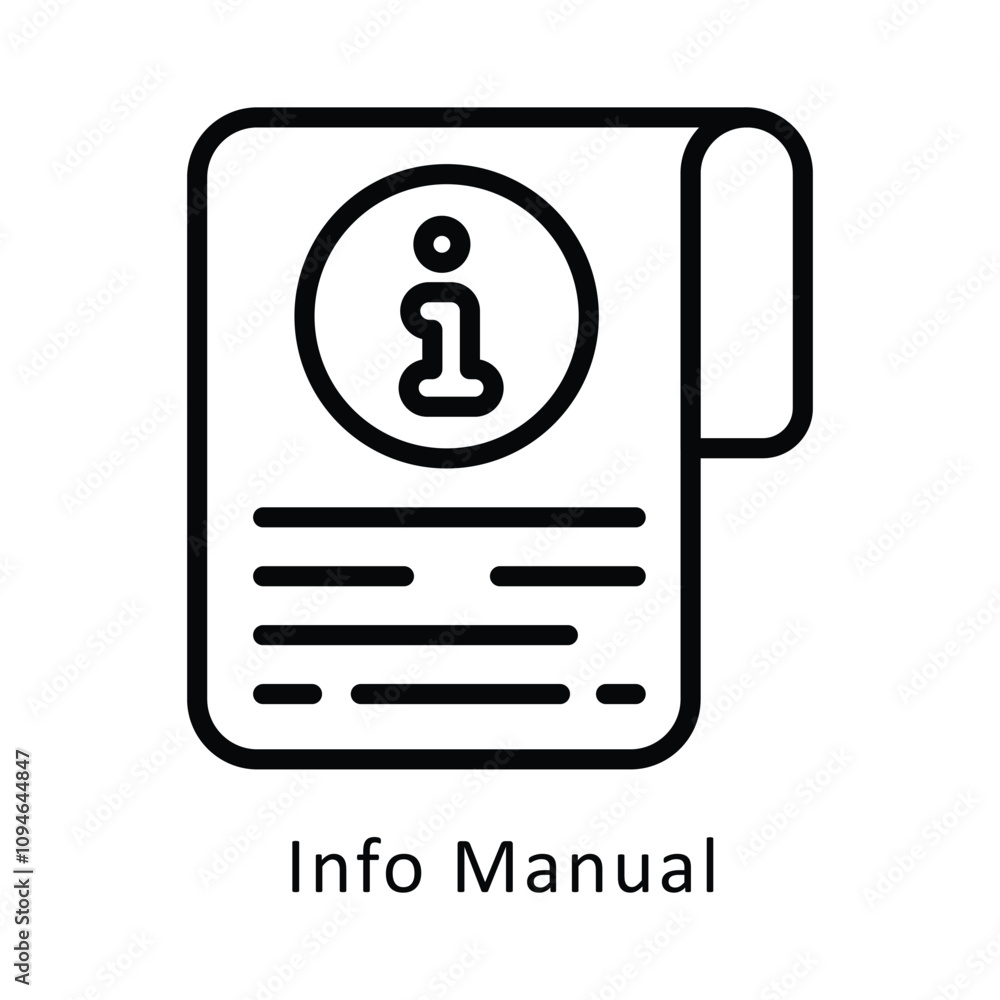 Info Manual vector Outline Icon... .. Eps 10 file Info Manual vector Outline Icon... .. Eps 10 file