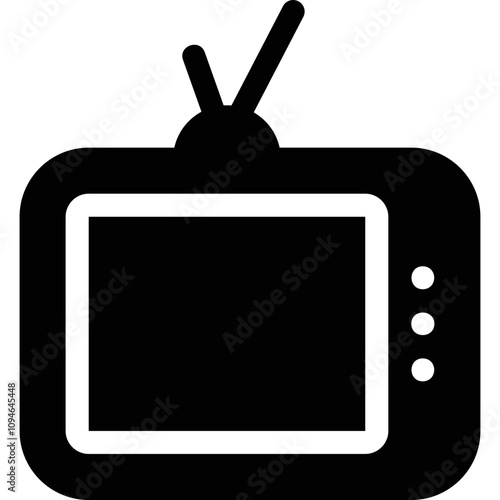 Simple vector icon old tv