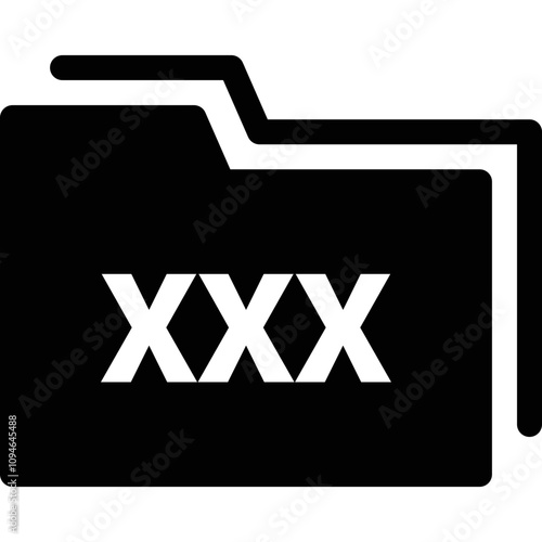 Simple vector icon porn folder