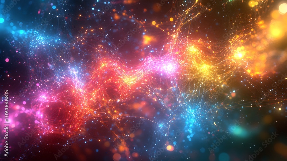 Modern glowing digital network in a 3d cyber-inspired abstract design Modern glowing digital network in a 3d cyber-inspired abstract design