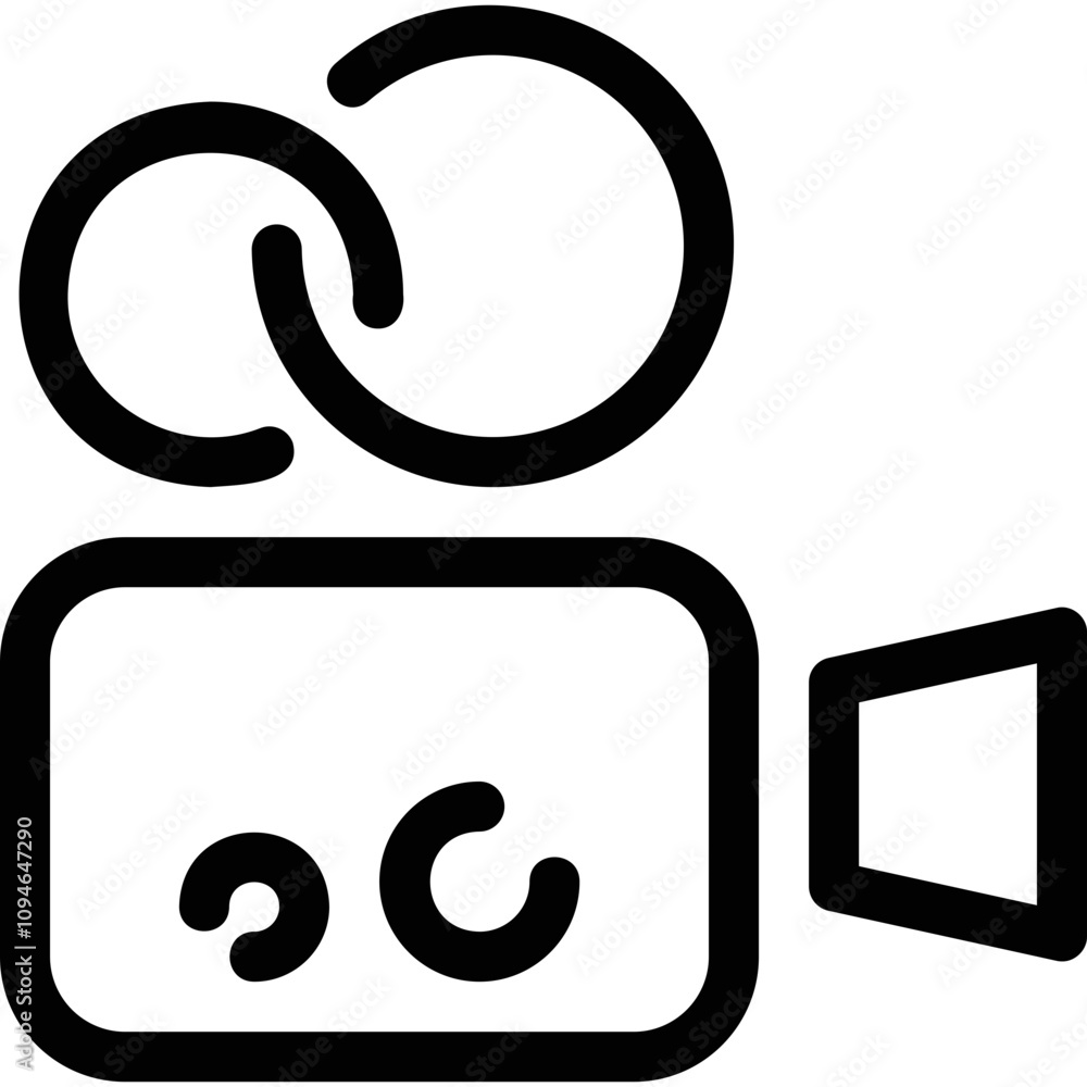 Simple vector icon video camera Simple vector icon video camera