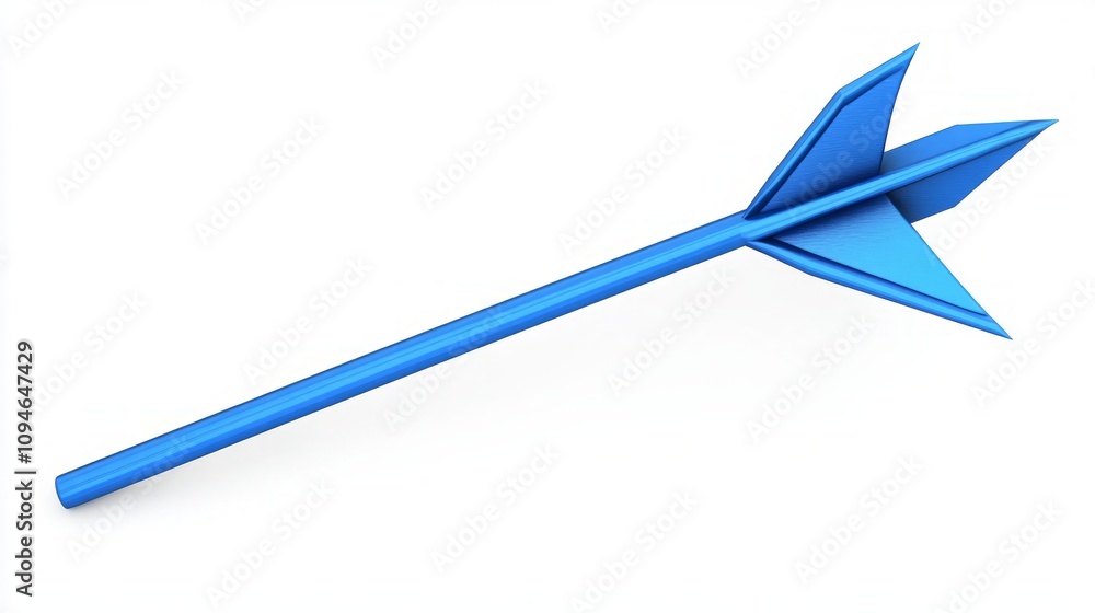 3D Rendered Blue Dart - Modern Geometric Design 3D Rendered Blue Dart - Modern Geometric Design