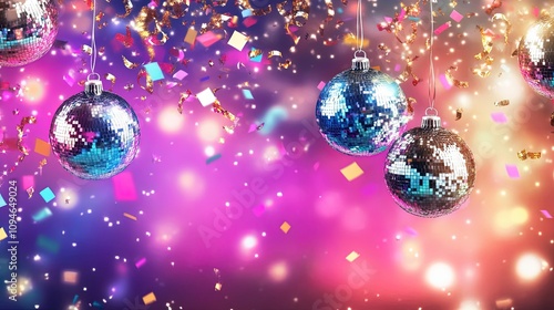 christmas background with balls