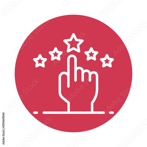 Raiting vector Circle Outline Icon..  .. Eps 10 file