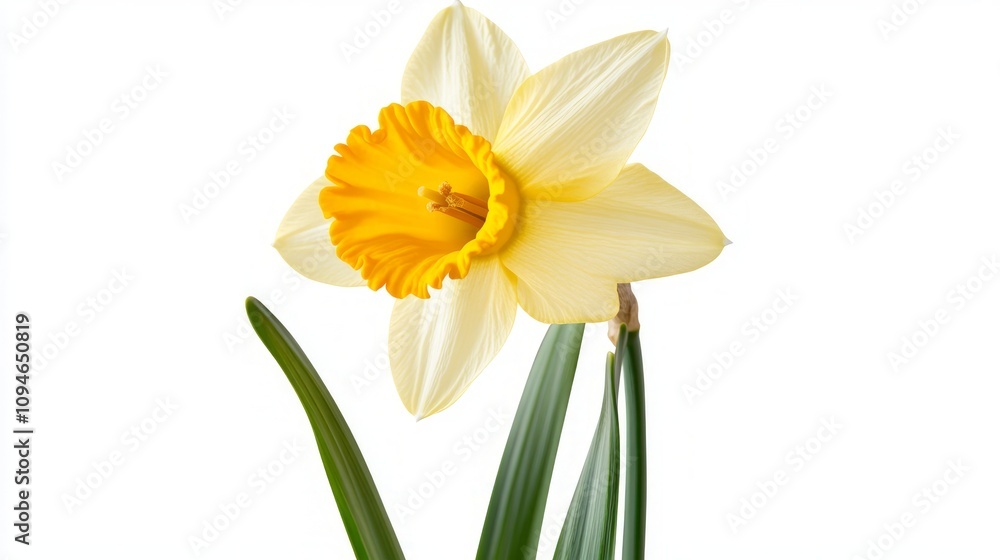 Stunning Yellow and White Daffodil in Springtime Stunning Yellow and White Daffodil in Springtime