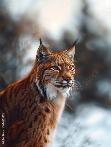 Close Up Portrait of a Mountain Lion, Puma concolor, in the Wild