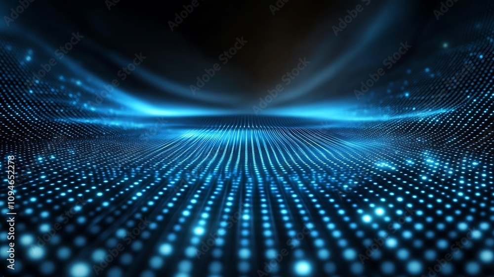 Futuristic 3d technology design featuring luminous digital grid patterns Futuristic 3d technology design featuring luminous digital grid patterns