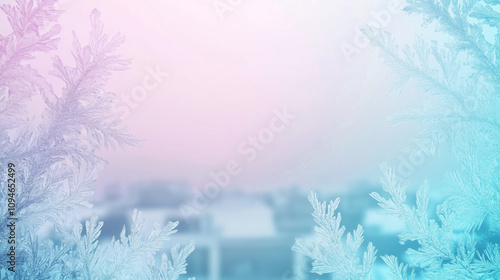 霜の結晶のイメージの背景素材