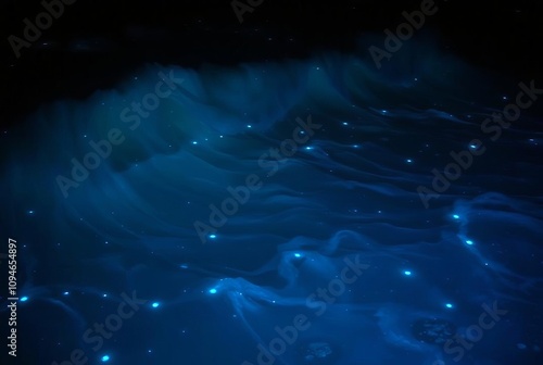 Bioluminescent dinoflagellates At night the waves glow with a so photo