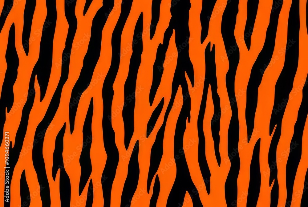 Tiger stripes Orange and black striped pattern with irregular sp Tiger stripes Orange and black striped pattern with irregular sp