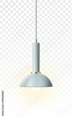 ceiling lamps stylish interior design element realistic illustration