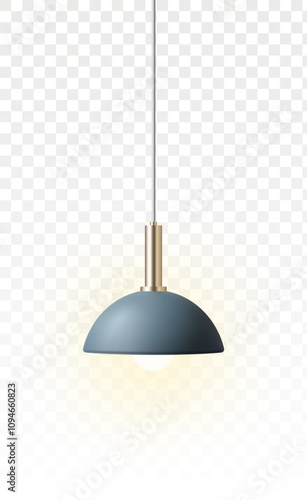 ceiling lamps stylish interior design element realistic illustration