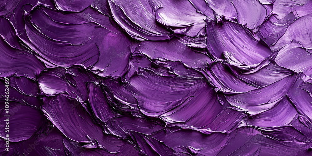 Obraz premium Purple acrylic paint brush stroke texture background. Abstract acrylic painting.