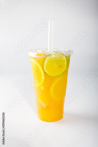 Kumquat lemon orange juice drink