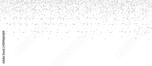 Silver glitter dust confetti. White sparkle dust falling. Shiny glittering dust particles isolated on transparent background. Festive holiday decoration design elements. Glowing dust rain PNG