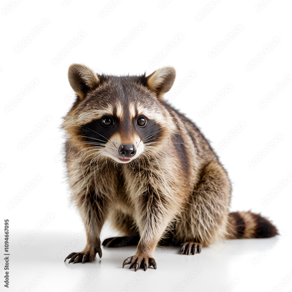 Obraz premium raccoon on white background