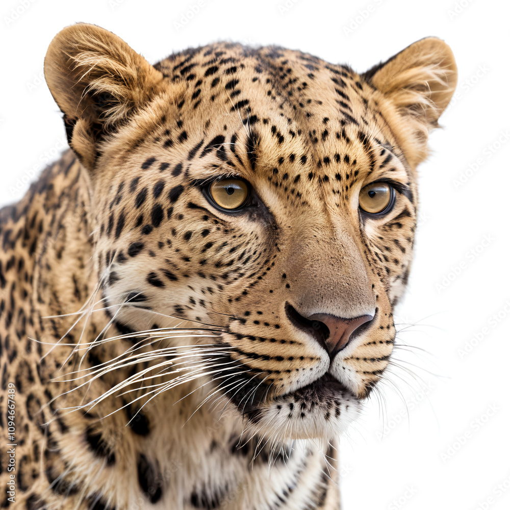 Obraz premium leopard on white background