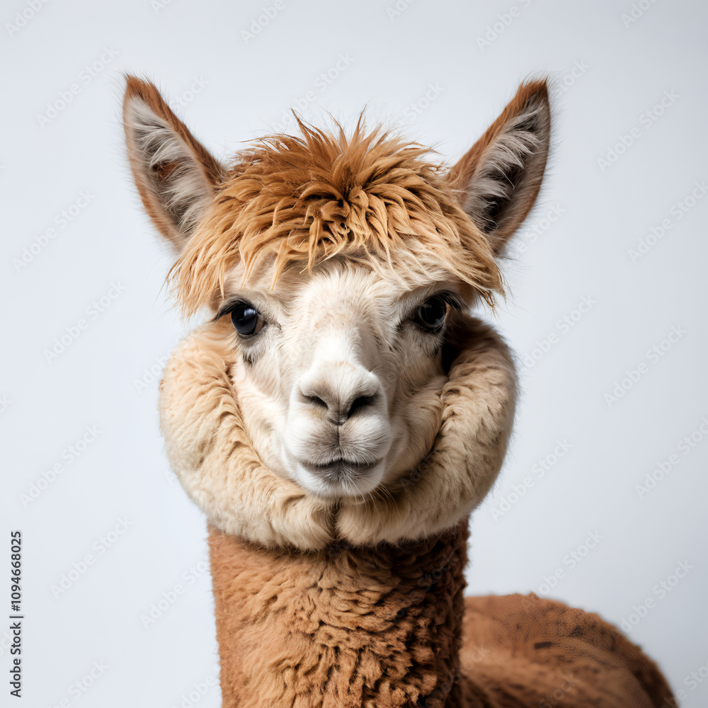 Obraz premium alpaca on white background