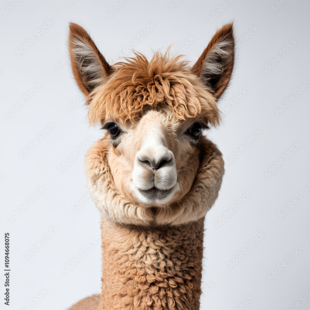 Obraz premium alpaca on white background