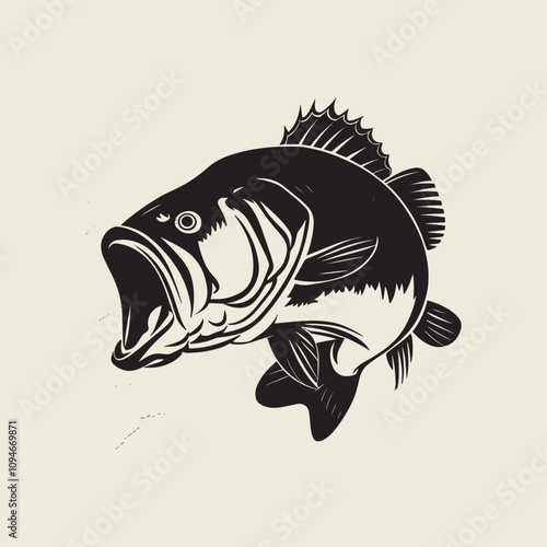 A fish head and a fish in the middle of a forest. A poster that says fish set on it.