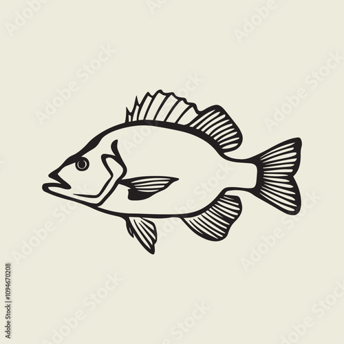 A fish head and a fish in the middle of a forest. A poster that says fish set on it.