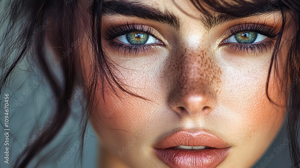 Stunning close-up of a captivating eye adorned with shimmering bronze eyeshadow showcasing the beauty of makeup artistry and vibrant colors Stunning close-up of a captivating eye adorned with shimmering bronze eyeshadow showcasing the beauty of makeup artistry and vibrant colors