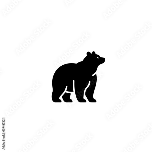 Bear Silhouette Logo – Bold and Majestic Wildlife Vector for Branding