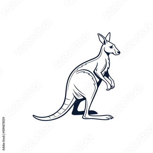 kangaro vector art and illustration