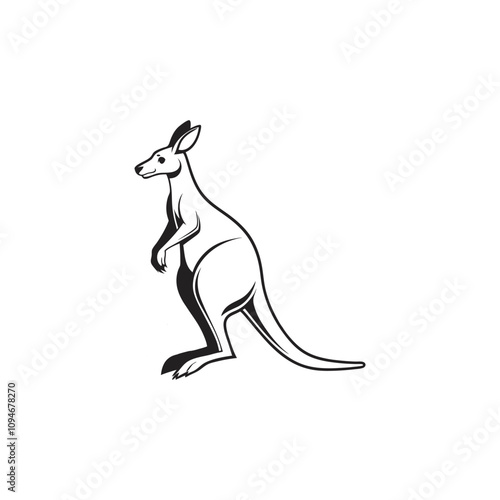 kangaro vector art and illustration