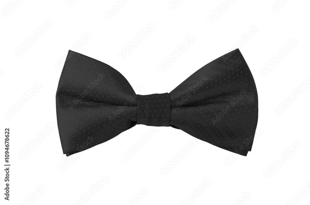 Elegant black bow tie isolated on white background Elegant black bow tie isolated on white background