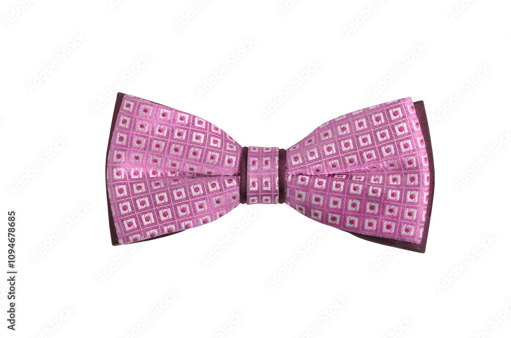 Elegant pink bow tie isolated on white background Elegant pink bow tie isolated on white background