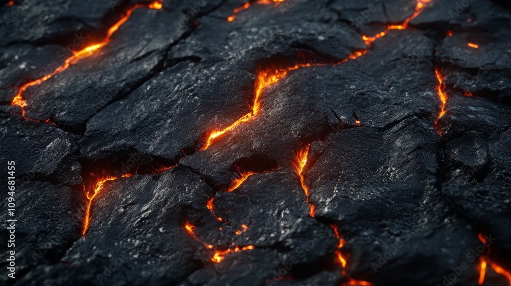 Molten Lava Flowing Through Earth's Surface Molten Lava Flowing Through Earth's Surface