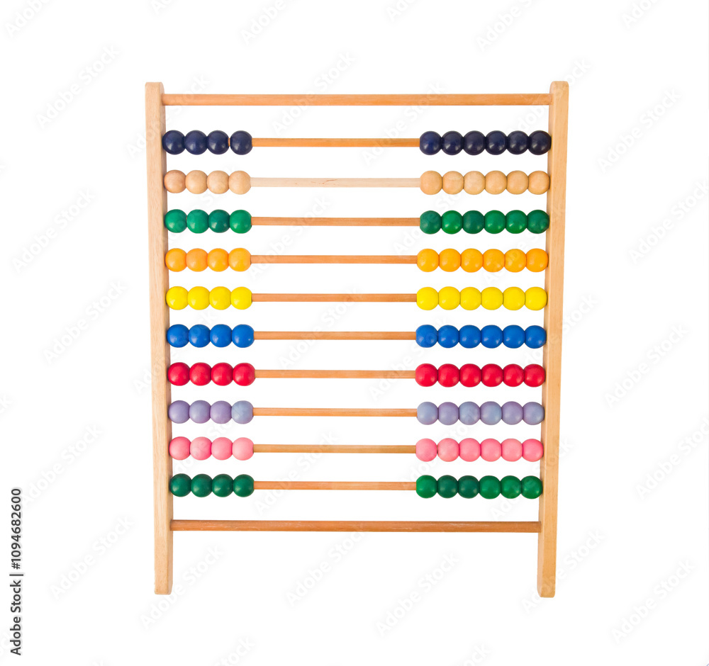 Multi color abacus on white isolated Multi color abacus on white isolated