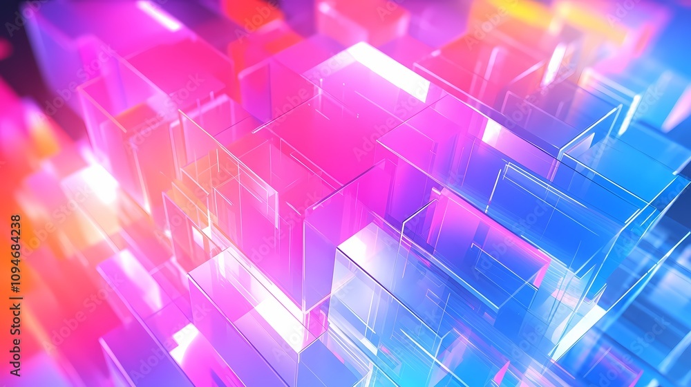 Digital technology colorful neon abstract curve illustration poster background Digital technology colorful neon abstract curve illustration poster background