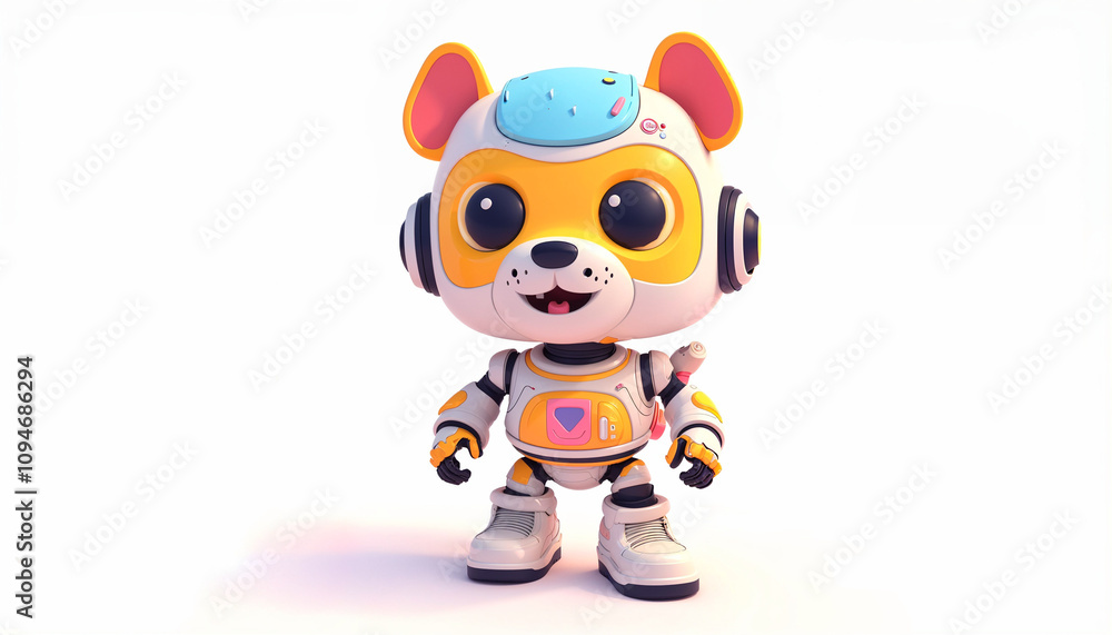 Fototapeta premium 3d cute robotic animal 