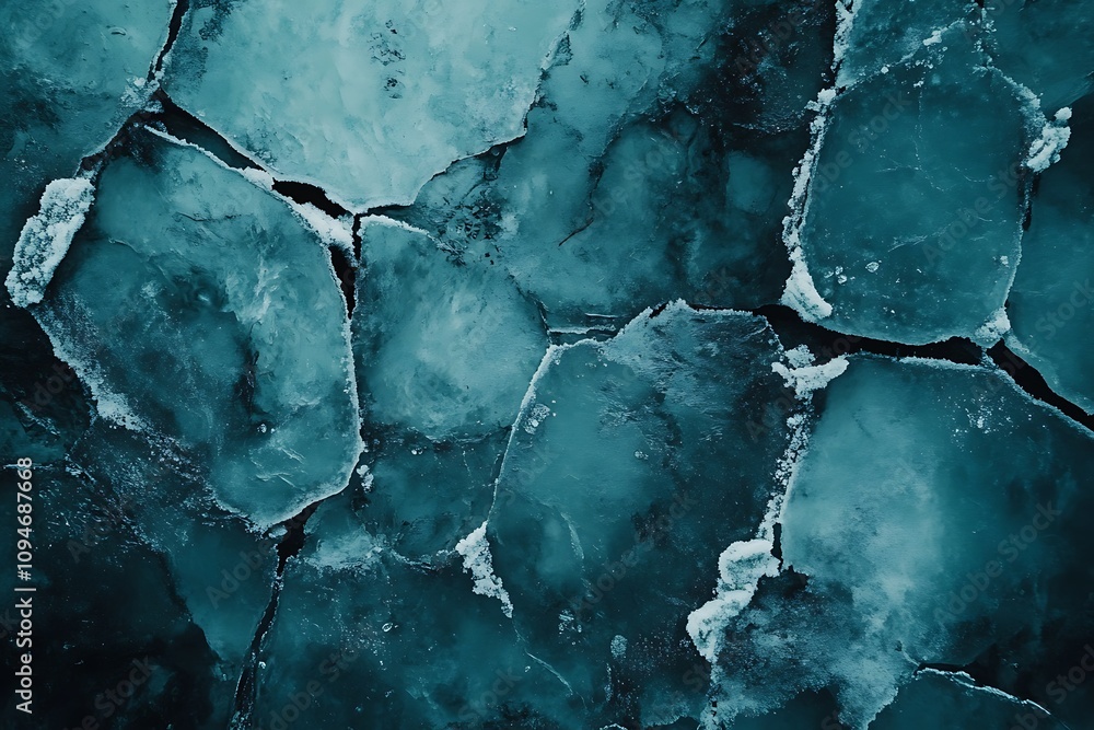 acks. Winter seasonal background, mock up, flat lay, ice texture
