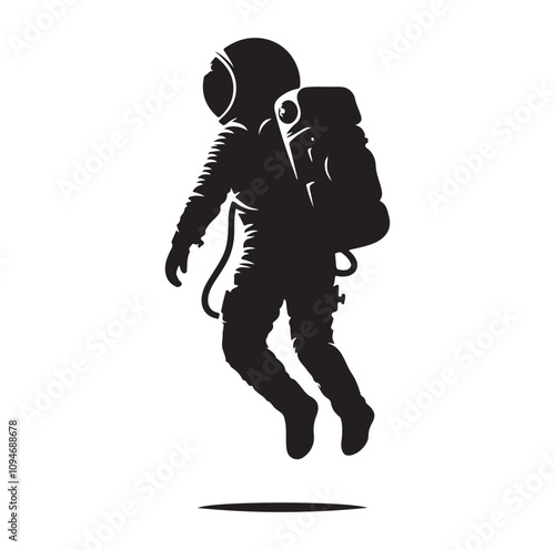 Astronaut vector silhouette Sh