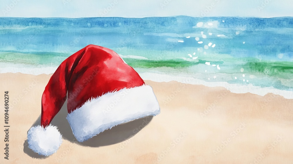 Christmas sale discount limited-time exclusive. A festive Santa hat rests on sandy beach, with a sparkling ocean in the background, blending holiday cheer with a tropical vibe. Christmas sale discount limited-time exclusive. A festive Santa hat rests on sandy beach, with a sparkling ocean in the background, blending holiday cheer with a tropical vibe.