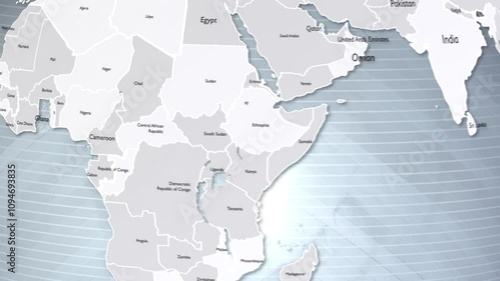 White Stylized World Map Ghana