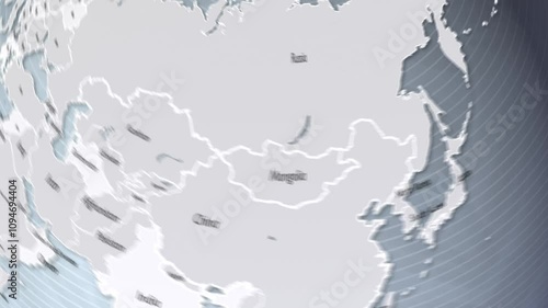 White Stylized World Map Greenland