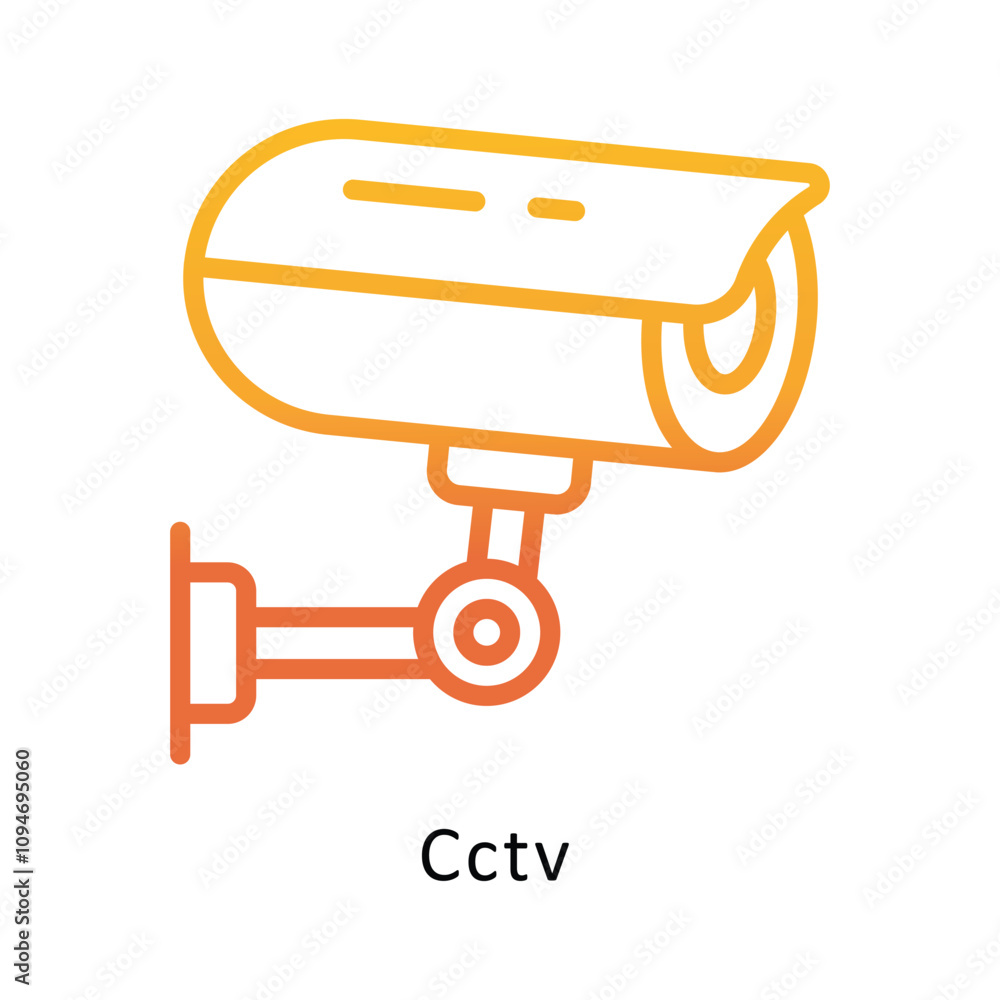 Cctv vector Gradient Outline Icon. .. Eps 10 file Cctv vector Gradient Outline Icon. .. Eps 10 file
