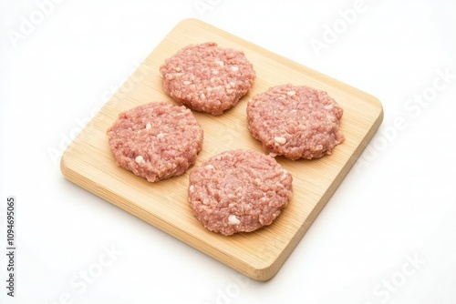 minced pork isolated