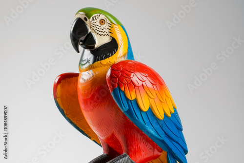 Colorful parrot figurine with intricate detailing photo