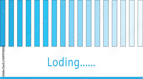 Colorful Loading icon sign with text.