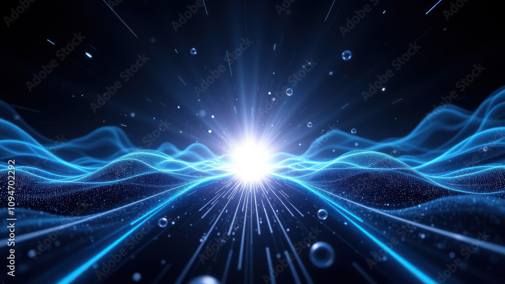 Dynamic and futuristic abstract high-tech background with vibrant blue lights, energetic lines, and cosmic effects. Dynamic and futuristic abstract high-tech background with vibrant blue lights, energetic lines, and cosmic effects.