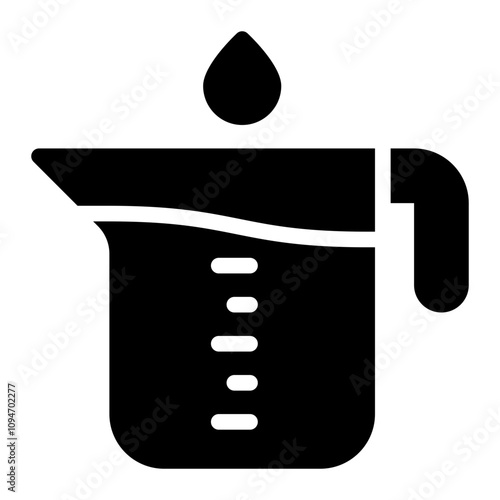 measuring cup glyph icon