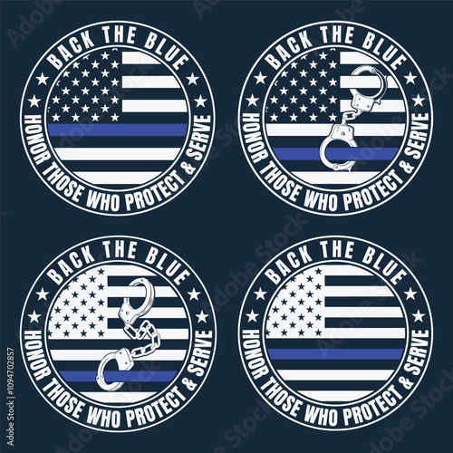 Back The Blue American Flag Seal SVG, Blue Line, Law Enforcement, First Responders, Police Department, Laser Engraving, Cricut ,Flag Thin Blue Line Police Svg